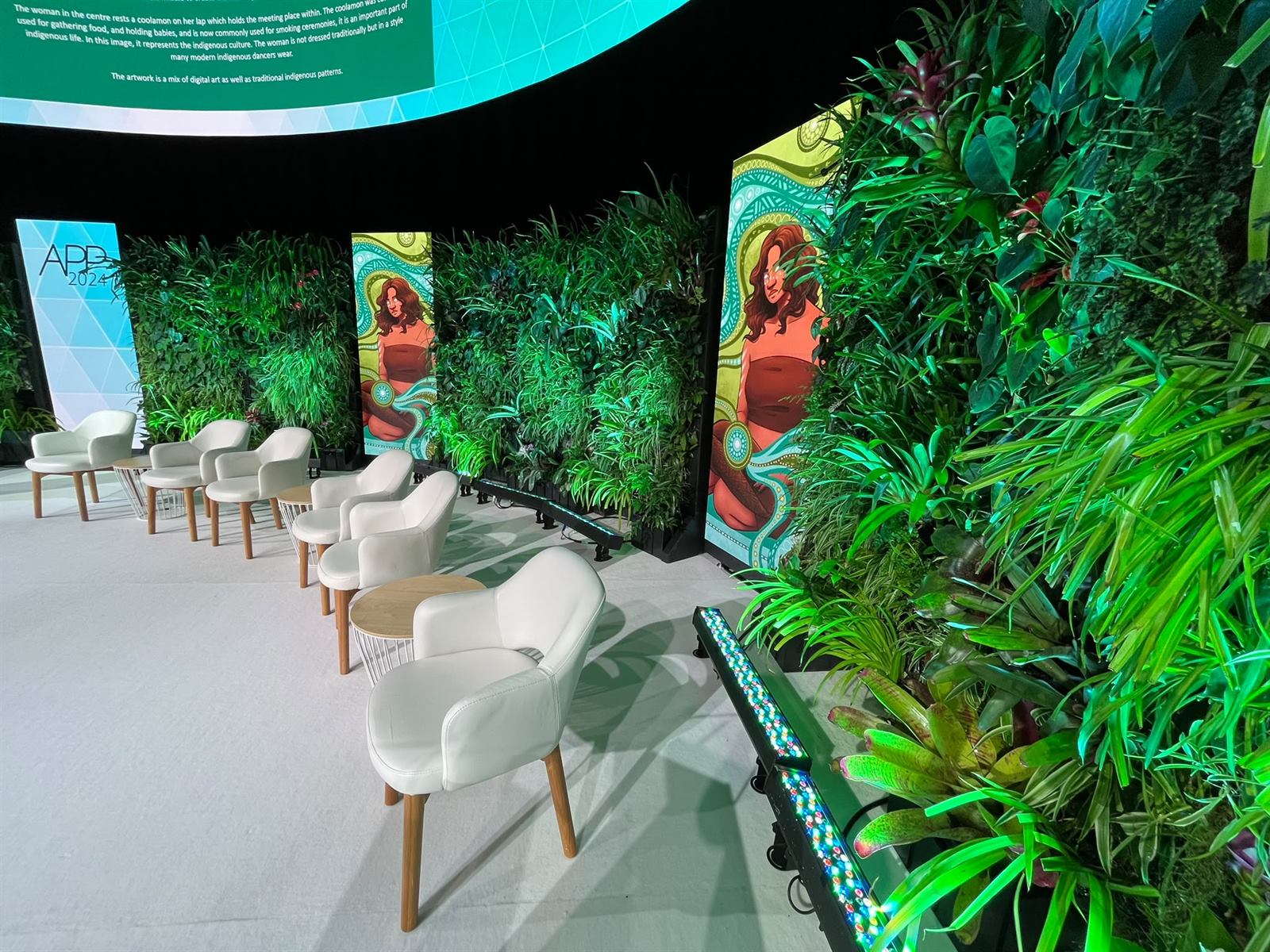 A portable plant wall available for events